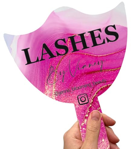 ZZTINGC Personalisierter Handspiegel Social Media Prop, Wimperntechniker Prop, Acryl Lash Tech Foto Requisite, Wimpern Schönheit, Wimpern Zimmer Dekor