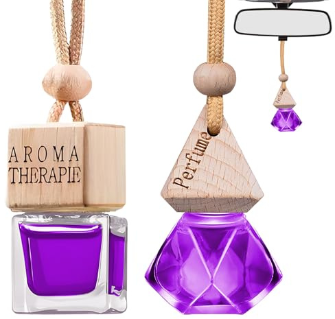Deodoranti per Auto, Diffusore di Oli Essenziali Appeso per Auto, Lavanda Profumi Auto, Profumatori per Auto, Profumo per auto di lunga durata, Accessori per Auto per Uomini e Donne