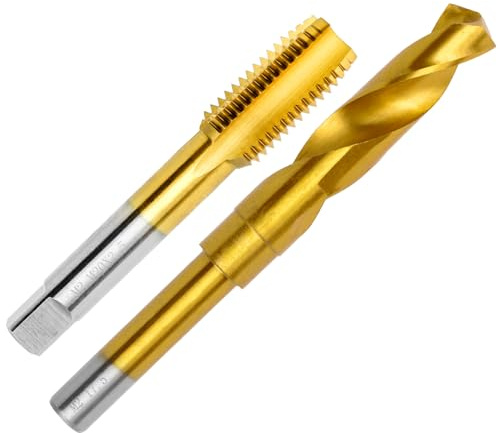 ASNOMY M20 x 2,5 juego de machos de roscar y broca de 17,5 mm, HSSG, juego de machos de rosca de corte, juego de roscado, juego de roscar
