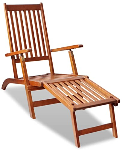 vidaXL Akazie Liegestuhl Sonnenliege Deckchair Relaxliege Gartenliege Liege