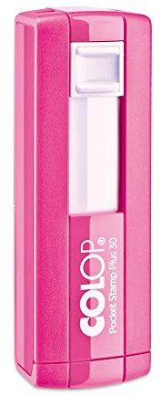 stempel-fabrik – Colop Pocket Stamp Plus 30 PINK Stempel mit Wunschtext personalisieren – selbstfärbender Taschenstempel als Namensstempel, Adressstempel & Co zu verwenden (47 x 18 mm | 5 Zeilen)
