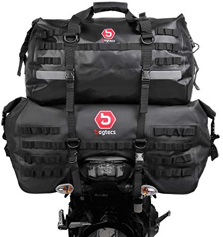 Bolsa Sillin Asiento Moto Trasero Bagtecs SX70 + XB50 Impermeable Drybag 120L