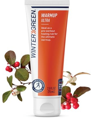 Wintergreen Muscle Warmup Lotion, 2.5 oz – Pre-Workout Heating Rub with Menthol and Capsicum, Heats and Relaxes Before Training, Body Gel for Athletes