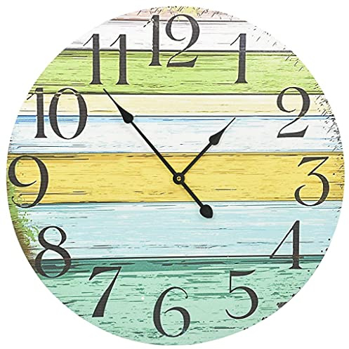 vidaXL Orologio da Parete Multicolore 60 cm in MDF