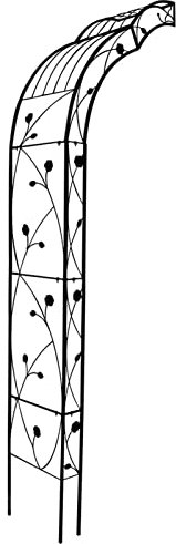 NMQQ Arco de jardín de Metal, Enrejado de árbol, Enrejado de pérgola, para Plantas trepadoras, Arco de Fiesta de Boda, Medio Arco, Soporte de Mimbre para Escalada de jardín
