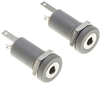 Keple 2,5-mm-Klinkenbuchse, 4-polig - Audio-Video-Buchse Stereo-Lötanschluss für Panelmontage Kopfhörer mit Mutter - 2 Stück