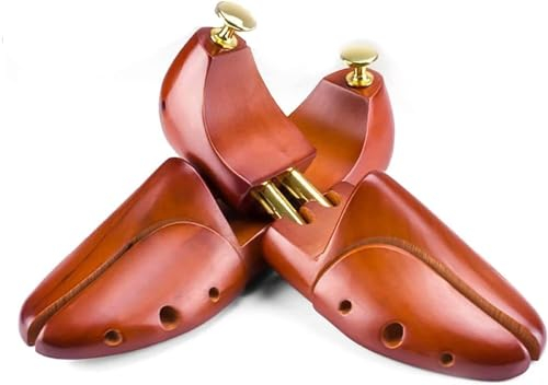 UE-MAOLU 1 Paio di Tendiscarpe in Legno - Cedro, Lunghezza Regolabile e Punta Divisa, utilizzati per Allungare Stivali da Lavoro, Scarpe Alte, allargascarpe (Size : 39-40)