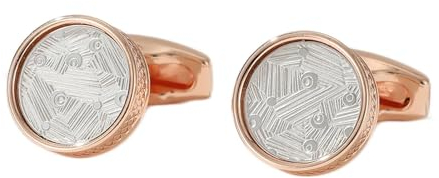 Homxi Manschettenknöpfe Herren,Cufflinks Manschettenknöpfe Kupfer Herren Rund Herren Manschettenknöpfe Rosegold
