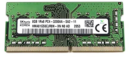 SKhynix SK Hynix 8GB SODIMM DDR4 3200 PC4 3200AA 1Rx8 HMA81GS6CJR8N-XN Laptop RAM Memory SO-DIMM for Dell HP Lenovo and Other Systems
