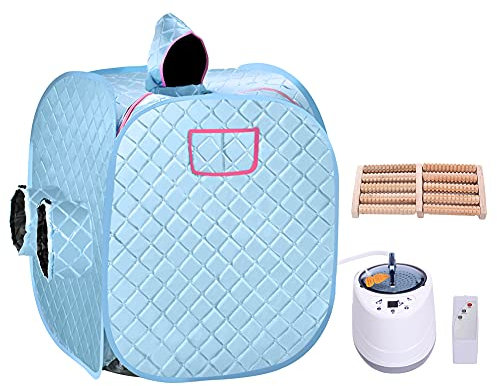 Tente de Sauna à Vapeur à Double Usage pour la Maison et l'extérieur, Sauna Portable, Sauna Portable à énergie 2L, Cabine de Sauna avec Chapeau, boîte de Bain, Corps, Visage, Cabine à Vapeur, Spa PE