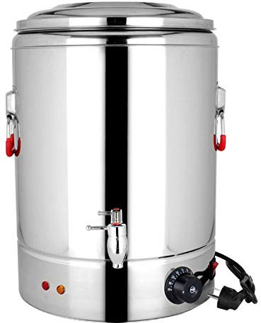 NIBXEPDF Hot Water Dispenser/Hot Drink and Sweet Wine Warmer, Large-Capacity Double-Layer Stainless Steel Energy-Saving Electric Beverage Heater, for Hotel/Conference/Restaurant/Without Faucet/56L