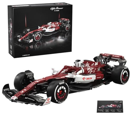 Technik Sportwagen Modellbausatz für F1 Team ORLEN C42, 1868 Klemmbausteine 1:8 MOC F1 Supersportwagen Bausteine Bausatz, Technic Rennauto Konstruktionsspielzeug Kompatibel mit Lgo Technic