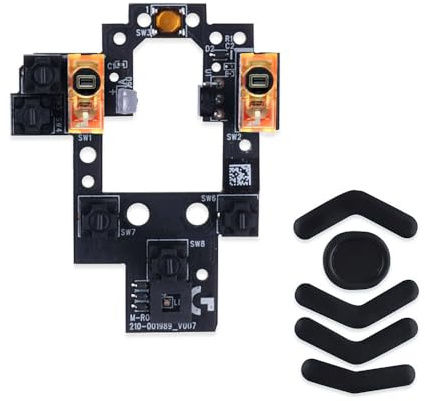Mausschalter Taste Micro Switch Board mit Mäusefüßen Aufkleber Ersatz für Logitech G604 Wireless Gaming Mouse (TTC Gold 80M)