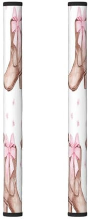 ZSUUGJ Copertura per maniglia della porta del frigorifero ad acquerello con fiocco rosa, copertura per maniglia del frigorifero, maniglie lavabili per elettrodomestici da cucina, protezione decorativa