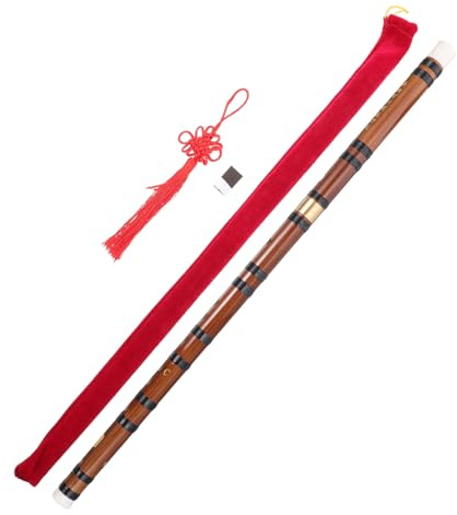 UPKOCH Instrumento de Viento Flauta de Bambú Portátil para Estudiantes Flauta de Bambú Tono C para Música Tradicional y Aprendizaje Musical