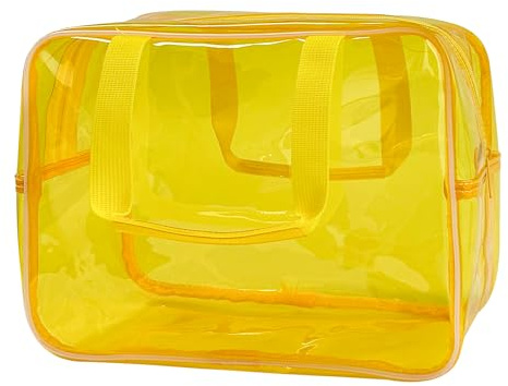 TotePrint Transparente wasserdichte Vinyl-Handtasche Make-up Wasserdicht Schulter Tote Bag 11.8'' ×5.12'' ×8.26'' (DE-A23014-101-7)