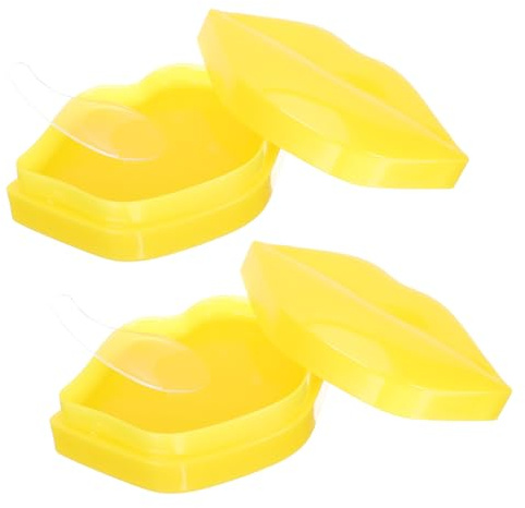 FOMIYES Lippenpflege Kosmetik Gelpads in Gelb 2 Boxen mit Feuchtigkeitsspendender Lippenmaske aus Wasser Glycerinum und Propanediol für Tägliche Pflege und Reise Geeignet für Frauen