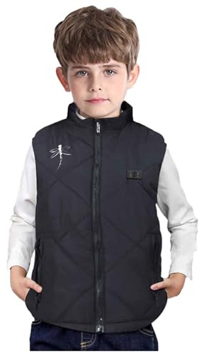 Manteau Doudoune Chauffant Épaissi Enfants Blouson Chauffant Charge USB avec 13 Zones de Chauffage pour foot Ski Équitation Moto Veste Chauffant Electrique Enfant pour Thanksgiving Noël