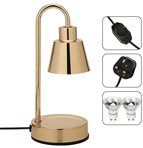 Culnflun Adjustable Candle Warmer Lamp with Timer, Retro Dimmable Electric Wax Melting Table Lamp Candle Heater Lamp for Bedroom Living Room Study 26 * 11cm (5)