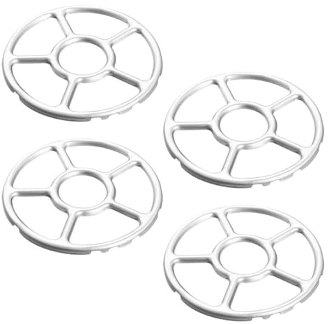 Beaupretty Soporte para Wok de Gas Antideslizante 4 Piezas Gris Compatible Quemador para Estufa de Gas, Rejilla Auxiliar para Cacerolas y Pavas en Cocina Portátil