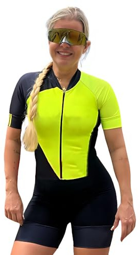 Triathlon kroppsdräkt för kvinnor kortärmad damdräkt cykling bodysuit för kvinnor