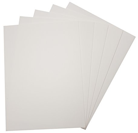 folia 23500 - Moosgummi, 5 Bögen, 2 mm, ca. 29 x 40 cm, weiß - ideal für vielfältige Bastelarbeiten