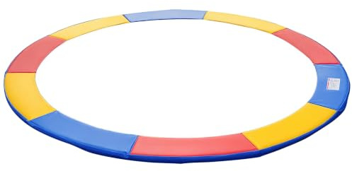 HOMCOM Coussin de Protection pour Trampoline | Remplacement, Bâche à Ressorts pour Trampoline, Anti UV, Anti Déchirure, pas de Trous pour Mât