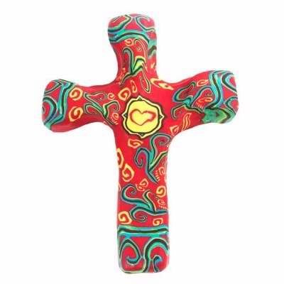 Calypso Studios Inc. Hand Held Comforting Clay Cross with Greeting Card - Shaped to Fit Any Hand - 5 Provence