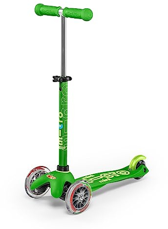 Micro, Mini Micro Deluxe, 3-Rad-Kinderroller, 2–5 Jahre | Gewichtslenkung, Höhenverstellbarer Lenker, Leicht, Leichtlauf-PU-Rollen, Hinterradbremse, Schweizer Entwicklung