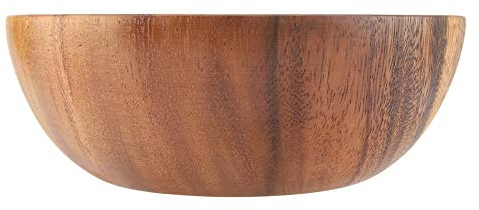 Nimoa Cuenco de Madera, Cuencos de Aperitivo de Acacia Sólida para Bol Ensalada Sopa Arroz Cuenco de Madera Hecho a Mano Utensilios de Cocina (20 * 7cm)