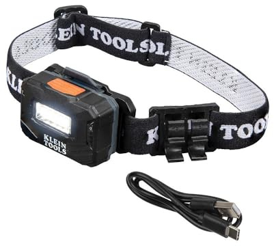 Klein Tools 56049 Rechargeable Headlamp/LED Light w/Adjustable Fabric Strap