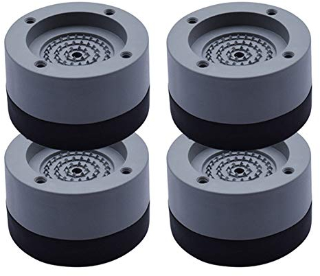 UUMFP Washing Machine Feet Pads, Anti Vibration Rubber Mat, Steady Spin Floor Protection Non Slip Pads, Furniture Feet for Dryer, Refrigerator, Microwave, Oven (Color : Grey, Size : 3.5cm)