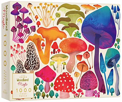 Elena Essex Jigsaw Puzzle - Woodland Magic/Jigsaw Puzzles for Adults 1000 / Jigsaws 1000 Pieces for Adults/Fungi Nature Wildlife Mushroom Puzzle/Puzzle Size 70x50cm