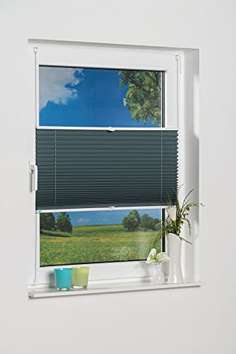 K-home Plissee Verdunklung, Petrol, 110 x 130 (B x L)