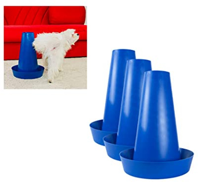 PIPPI Cono Cani WC Vasino CaneToilette Lettiera Traversine Tappetini Cane Colonna Dog Orinatoio Pisciatoio Maschi Accessori Nuova Generazione BLU DA 3