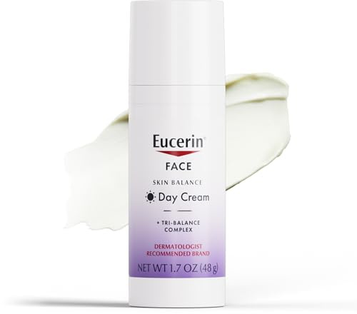 Eucerin Skin Balance Day Cream, Sensitive Skin Face Moisturizer Enriched with Tri-Balance Complex, 1.7 Oz Bottle