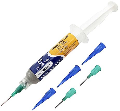 Essmetuin Solder Paste (Sn63/Pb37 T5 30G) For Electronic Soldering, No-Clean Tin Lead Paste, Soldering Paste For PCB/IC/BGA/SMD CELLPHONE CPU Repairing