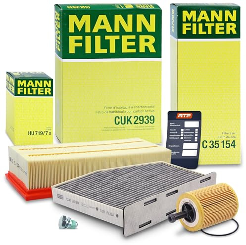 MANN-FILTER Inspektionspaket Filterset 1x Ölfilter, 1x Luftfilter, 1x | Kompatibel mit: AUDI A3, A3 Cabriolet, A3 Sportback, TT, TT Roadster, SEAT ALTEA, ALTEA XL, LEON, TOLEDO III