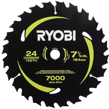 RYOBI 7-1/4 x 24T Carbide Thin Kerf Circular Saw Blade