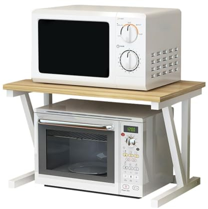 Étagère pour Micro-Ondes, Meuble Micro Ondes Cuisine Rangement, Multifonction Meuble de Rangement en Métal, Support de Cuisine Pratique pour Plan de Travail