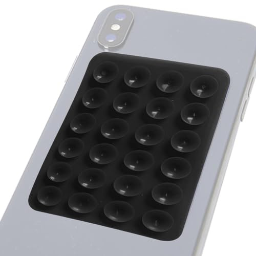 dzqad Ventouse pour Téléphone - Support Portable Auto-adhésif en Silicone, Polyvalent, Étui Et Accessoires pour Selfie (Noir)