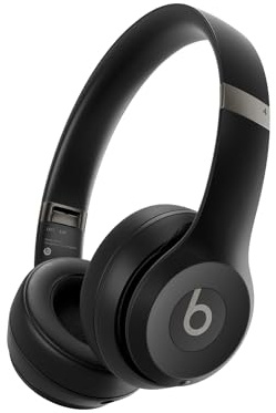Beats Solo 4 - Écouteurs sans Fil Bluetooth Supra-Auriculaires - Compatible avec Apple et Android - Jusqu'à 50 Heures de Lecture - Noir Mat, MUW23EE/A
