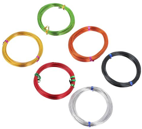 SEWACC 6stücke Bunte Aluminiumdrähte Für -projekte Teiliges Flexibles Bastelmaterial Für Schmuckherstellung Und Gartenkunst Kreative Bastelzubehör