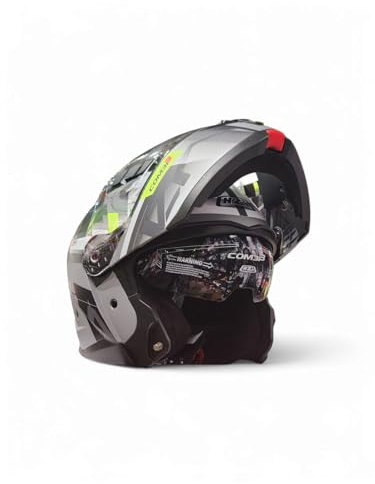 Casco Moto Modular NZI Combi 3 Metric Nardo Grey Blanco HOMOLOGACION 22.06 Talla L