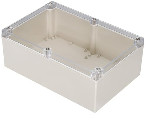 TOP-VIGOR 240 x 160 x 90 mm vattentät IP65 elektrisk kopplingsbox, ABS-plastprojektlådor med skruvar för gör-det-själv-elektronikprojekt, inomhus/utomhus kraftmodulfodral, instrumentfodral box, klar