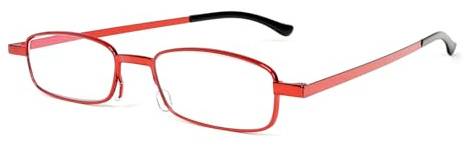 UVTQSSP Mini Lesebrille Tragbar mit Blaulicht- und UV-Schutz, Schmal Lesebrillen mit tragbarem Hartschalen-Etui für Männer und Frauen