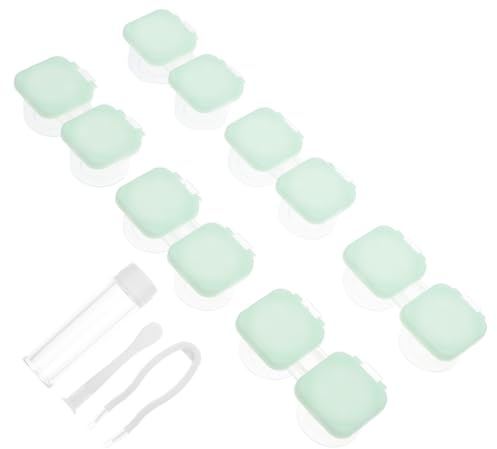 CALLARON 2juegos Caja De Cuidado De Lentes De Contacto Estuche Invisible para Lentes De Contacto Accesorio De Viaje para Almacenar Lentillas Casa o Movimiento