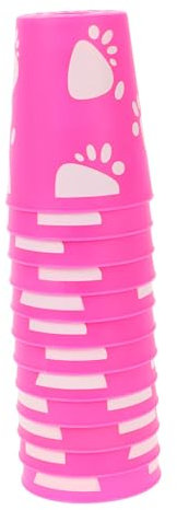 ERINGOGO 12 Stück Stapelbare Schnelle Becher Aus Kunststoff Rosa Kleiner Sportbecher Für Geschicklichkeitsspiele Training Und Partyspaß