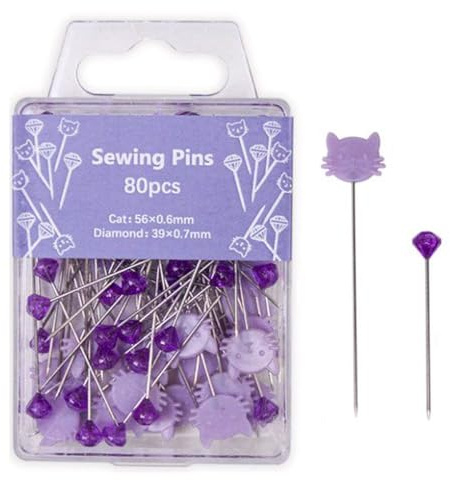 Sys stift, stift Syning - 80x Craft Positioning Pins,Tygfast verktyg för gör smycken dekoration, quiltningstillbehör