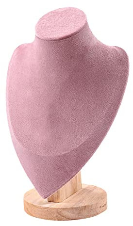 Geardeangloow Espositore per collane, busto, gioielli, busto, espositore, organizer M, rosa